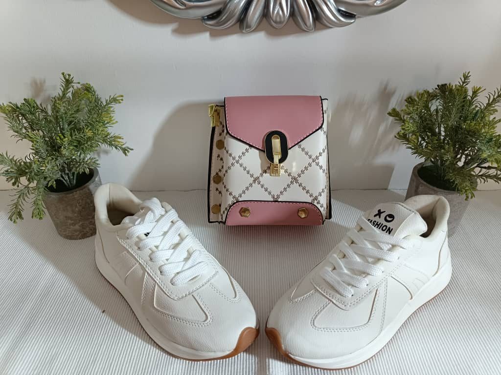 Bolso Noelia Rosado + Tenis Carlota Marfil - Look Completo